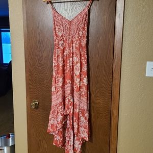 NWT Pink Tropical High Low Sun Dress
